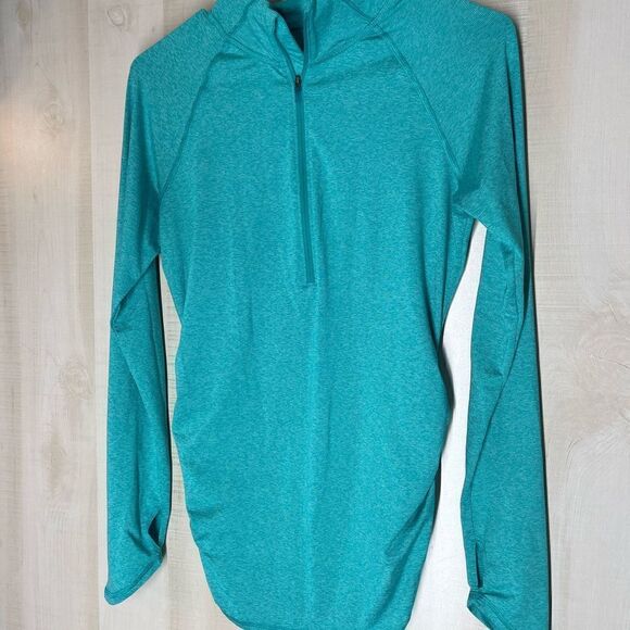 The North Face green long sleeve 1/4 zip pullover, size small - Picture 2 of 8